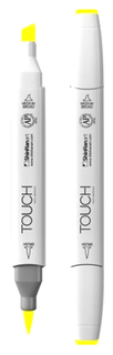 Маркер Touch Brush двухсторонний на спиртовой основе Флуоресцентный желтый F123
