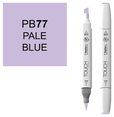 Маркер Touch Brush двухсторонний на спиртовой основе 077 Синий бледный
