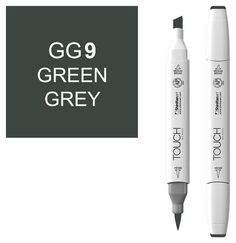 Маркер Touch Brush двухсторонний на спиртовой основе Серо-зеленый GG9