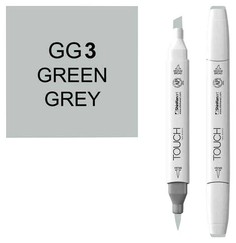 Маркер Touch Brush двухсторонний на спиртовой основе Серо-зеленый GG3