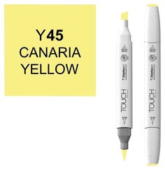 Маркер Touch Brush двухсторонний на спиртовой основе Желтый канареечный 045