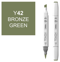 Маркер Touch Brush двухсторонний на спиртовой основе Зеленый бронзовый 042