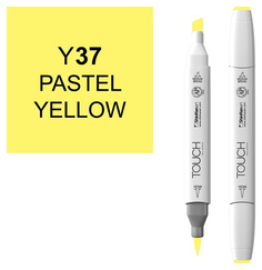 Маркер Touch Brush двухсторонний на спиртовой основе Желтый пастельный 037