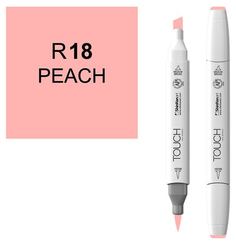Маркер Touch Brush двухсторонний на спиртовой основе Персиковый 018