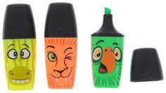 Набор текстовыделителей Stabilo Boss Mini Heroes, 3 шт. (Желтый, Зеленый, Оранжевый)