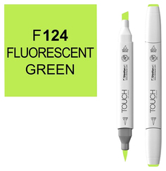 Маркер Touch Brush двухсторонний на спиртовой основе 124 Зеленый флуоресцентный