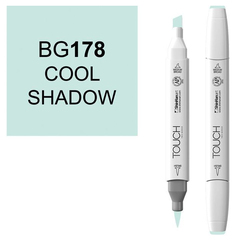 Маркер Touch Brush двухсторонний на спиртовой основе Мрачный голубой 178