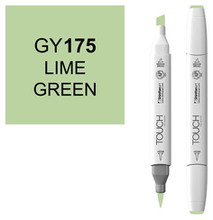 Маркер Touch Brush двухсторонний на спиртовой основе Зеленый лайм GY175