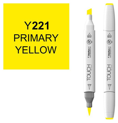 Маркер Touch Brush двухсторонний на спиртовой основе Желтый основной 221