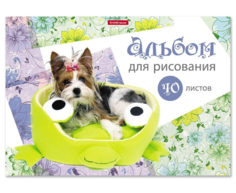 Альбом для рисования А4 40л Верные друзья, клеевое скрепление Erich Krause