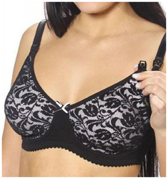 Бюстгальтер послеродовой ФЭСТ, цв. черный; белый 80C