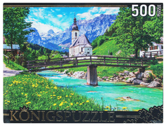 Konigspuzzle. ПАЗЛЫ 500 элементов. ГЕРМАНИЯ. ЦЕРКОВЬ СВЯТОГО СЕБАСТЬЯНА Рыжий кот