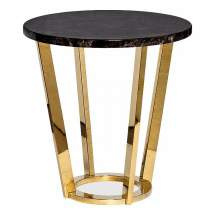 Журнальный столик Garda Decor 33FS-ET20С05-PG 55х55х57,2 см, золото/коричневый мрамор