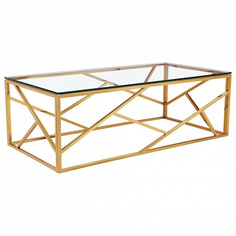 Журнальный столик Garda Decor GY-CT2051214GOLD GRD_3059 120х60х40 см, золото/прозрачное