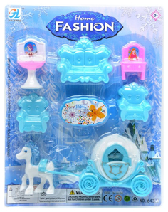 Игровой набор "Карета с лошадкой", с мебелью Shantou