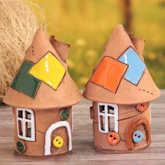 Аромалампа Домик «Джинса», 13 см, ручная работа Sima-Land