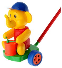 Каталка "Слоник с барабаном" Польская пластмасса