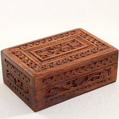 Шкатулка дерево "Резная" 15х10х6 см Sima-Land