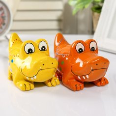 Копилка керамика "Крокодил"8х14х7,5 см Sima-Land