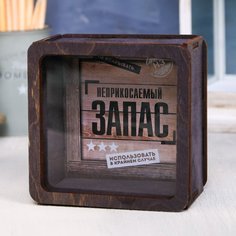 Копилка «Неприкасаемый запас», дерево, 12 × 12 см Sima-Land