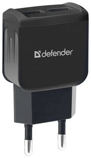 Сетевое зарядное устройство Defender UPC-23 2.1А 2USB Black