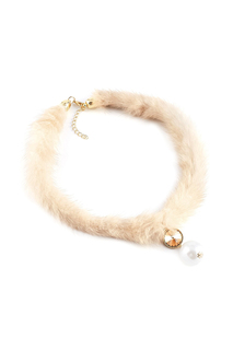 Колье Selena 10120061 бежевое/белое/золотое р.OS