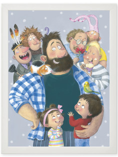 Постер в раме "Бывают папы разные" Энас Книга