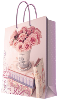 Пакет бумажный "Ваза с розами", 40,6х48,9х19 см Феникс Present