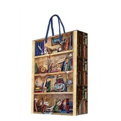 Пакет подарочный "Книжные полки", 26x32,4x12,7 см Феникс Present