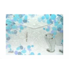 Папка-конверт на кнопке "Белая медведица" А4, 2 вида Bruno Visconti