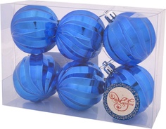Украшение елочное "Синяя спираль", 6 штук, 6 см Феникс Презент