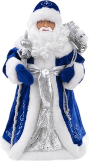 Фигурка новогодняя "Дед Мороз в синем костюме", 20,5x12,5x41 см Феникс Презент