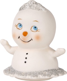 Фигурка новогодняя снеговика "Снеговик-принцесса", 8 см Феникс Презент