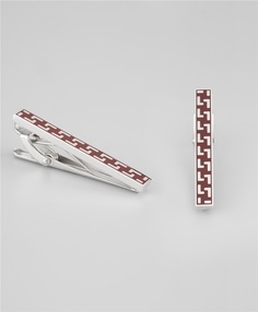 Зажим для галстука HENDERSON TC-0117 бордовый