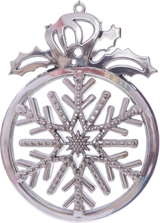 Елочное украшение Marko Ferenzo "Classic silver" (диск, цвет: серебро)