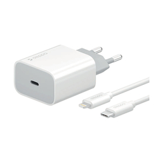 Сетевое зарядное устройство Deppa USB Type-C, PD, 18W + кабель USB-C/Lightning MFI,