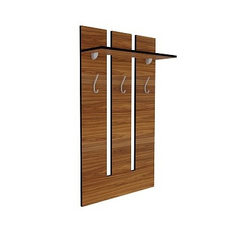 Настенная панель-вешалка в прихожую Глазов Hyper Вешалка 1 Палисандр