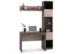 Настенная полка Моби Брайтон 2026 Полка Ясень Шимо темный / Ясень Шимо светлый Mobi