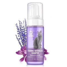 Шампунь-спрей для кошек Catidea Foaming Waterless, стефанотис и лаванда, 150 мл