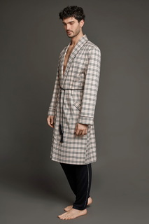 Халат мужской Laete 61332 бежевый XXL