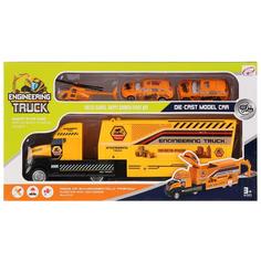 Игровой набор Shantou Gepai Автовоз с машинками и вертолетом