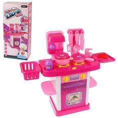 Детская кухня Shantou Gepai B1808094 с аксессуарами, со световыми и звуковыми эффектами