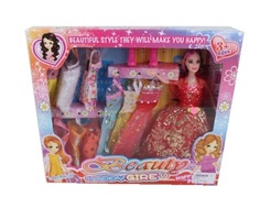 Кукла Shantou Gepai Beauty Happy Gire с набором одежды, 29 см