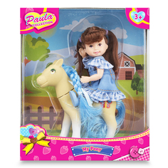 Игровой набор Paula Прогулка с пони Брюнетка