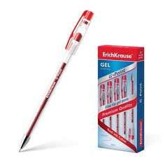 Ручка гелевая ErichKrause G-Point, цвет чернил красный (в коробке по 12 шт.)
