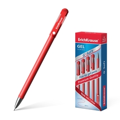 Ручка гелевая ErichKrause G-Soft, цвет чернил красный (в коробке по 12 шт.)