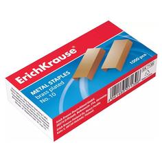 Скобы №10 ErichKrause омедненные (коробка 1000 шт.)