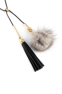 Колье SELENA 10120111 серое/черное/золотое