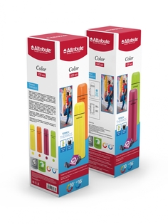 Термокружка с крышкой 400мл красный Attribute