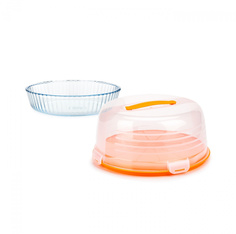 Форма для запекания 26см + тортовница Pyrex